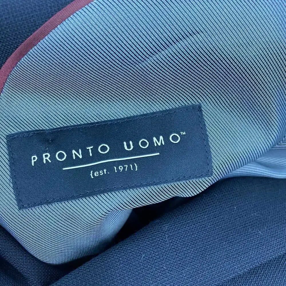 Pronto Uomo Black Wool-Synthetic Blazer | Regular 36 Short